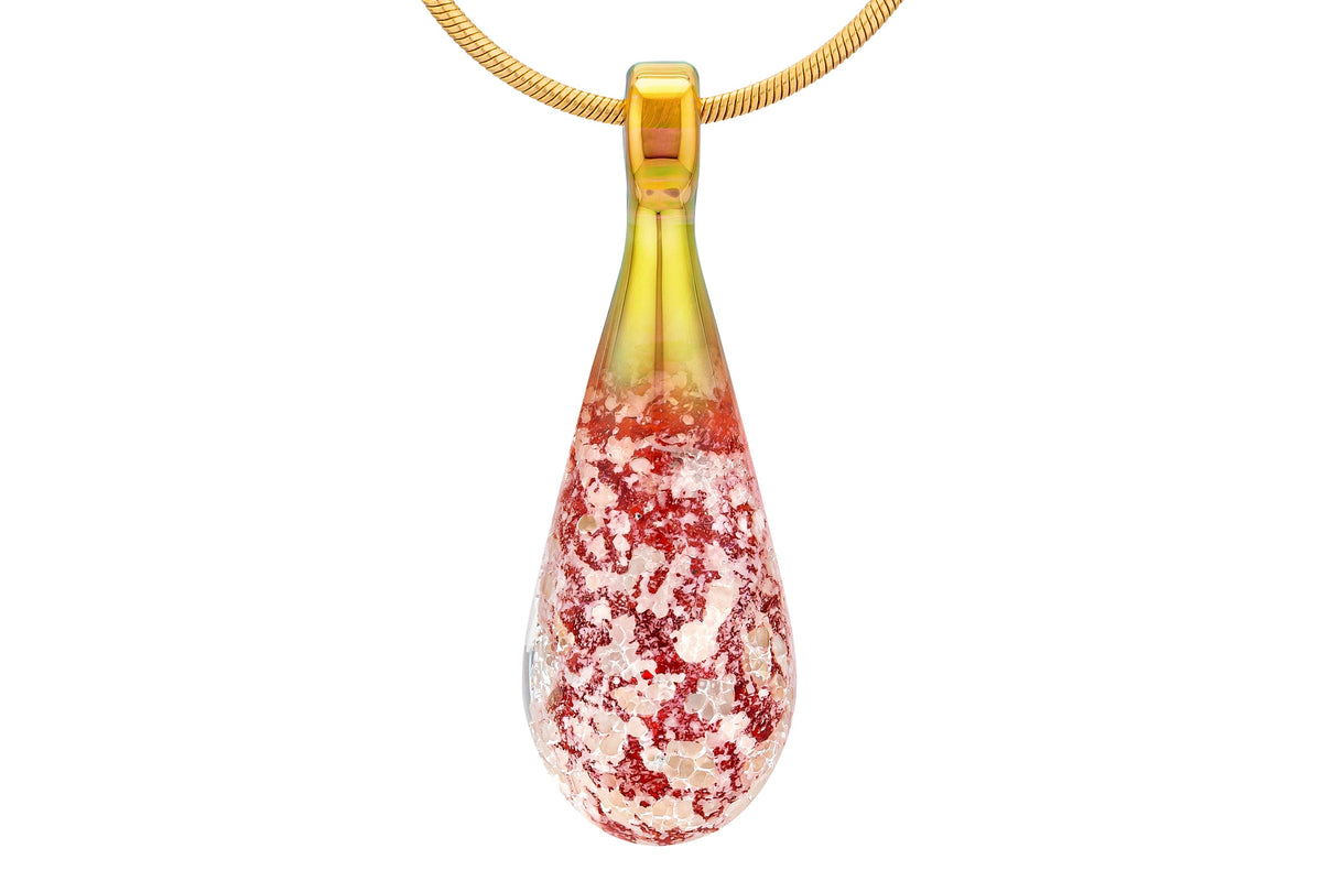 ruby drop cremation jewelry